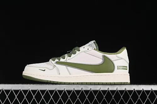 All categories Air Jordan Jordan series basketball shoes Air Jordan 1 Low High-end customized low-top sneakers Travis Scott x Fragment Design x Air Jordan 1 Low OG SP AJ1 Joe 1 Supreme joint-off-white green hook low-top cultural casual sneakers XZ2268-002
